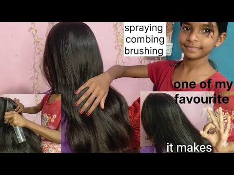 Jayanti’s soft hair combing, gentle brushing & relaxing spray sounds | most relaxing 😴💆‍♀️ 