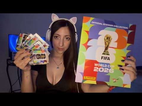 ASMR llenando el álbum del mundial⚽️🏟️
