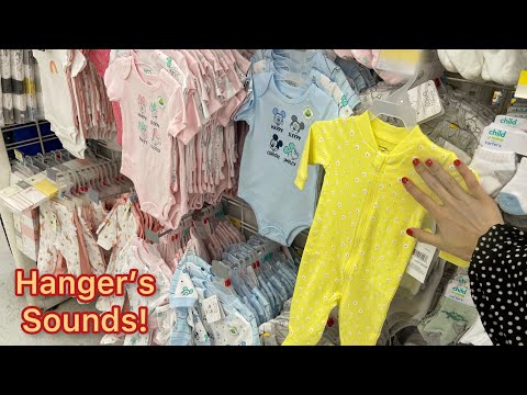 ASMR Store clothing Hangers no talking (Baby clothing)