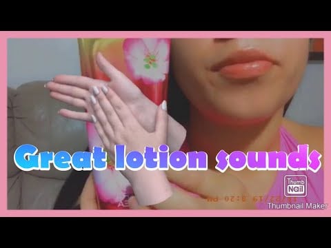 ASMR-Sloppy hand lotion with repetitive motion