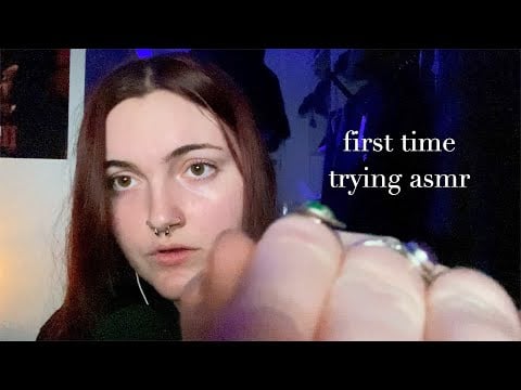 trying ASMR for the first time ! (whispering, rambling, tapping, mouth sounds, mic brushing)