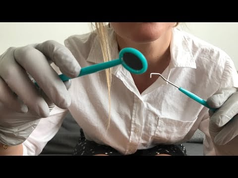 ASMR ✨ - dentist part 2 | tingly tooth cleaning - with latex gloves