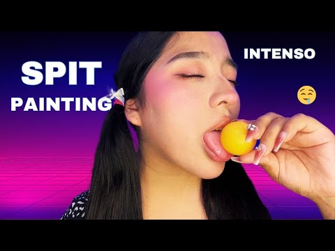 Te Masajeo Tu Carita con SPIT PAINTING y MUCHA BABITA 💦 ASMR ESPAÑOL