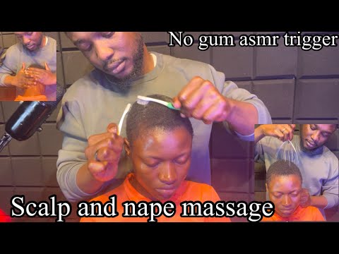 ASMR:this attentive head and scalp massage will knock you out of insomnia. RelaxingTriggers