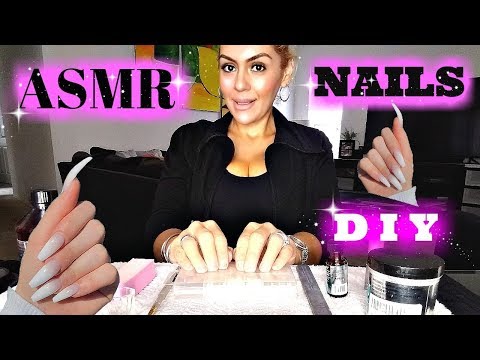 ASMR (Doing My Nails) Relaxing Whisper Chewing Gum