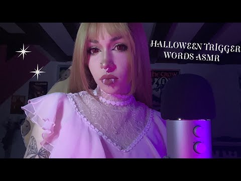 Halloween Trigger Words ASMR | Whispering, Mouth Sounds, Rambling