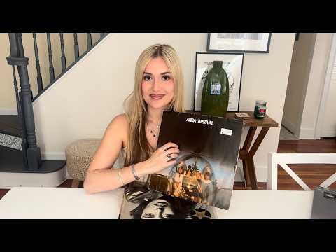 asmr | show & tell of my favorite vinyls (soft spoken, tapping, crinkling)