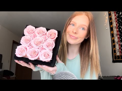 ASMR|Rose Forever|Soft Spoken|Tapping, Scratching and Brushing