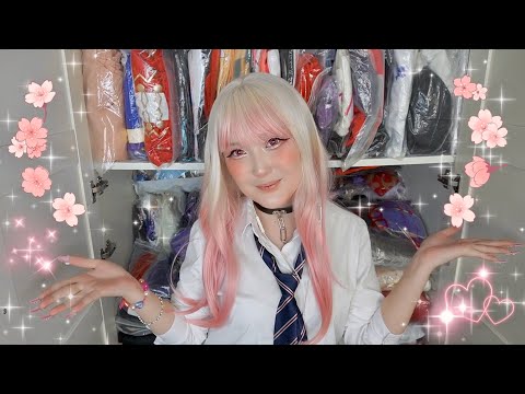 АСМР Твоя подружка косплеер 🎀 Примерка костюма и укладка парика 💕 (SUB)