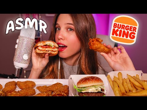 ASMR COMIENDO BURGER KING CONTIGO 🍔✨🌙 (Mouth Sounds + sonidos crujientes para dormir)