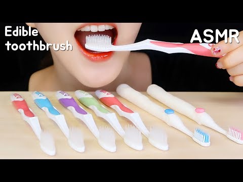 DIABETES FLAVOR EDIBLE TOOTHBRUSH ASMR EDIBLE PRANK ASMR CANDY ASMR SOFT EATING MUKBANG NO TALKING