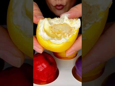 Trying the viral fruit mousse cakes #asmr #food #shorts