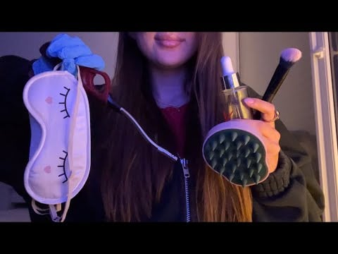 ASMR Sleep Clinic☁️💤| personal attention, brushing, light, massage 