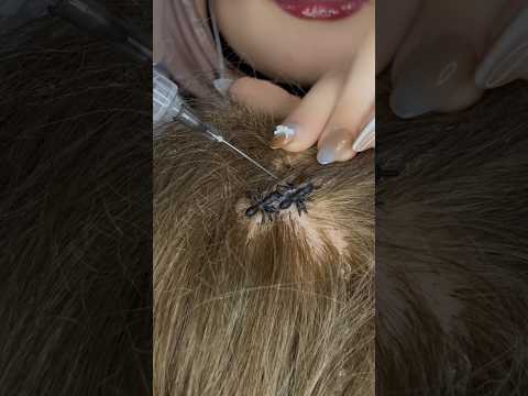 Let me pluck them 💉 #asmr #shorts #satisfying #relax #asmrtriggers #nails #asmrhair