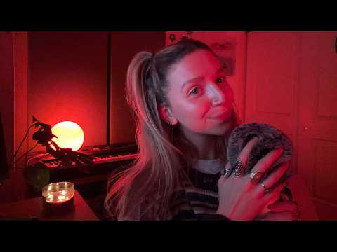ASMR | cozy nighttime unwind🕯️ close whispers, fluffy mic & brushing