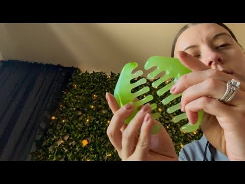 ASMR Hair Brush, Wash, & Scalp Massage | real hair sounds 