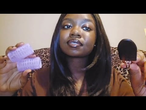 ASMR | Your boujee auntie REFUSES to let you go out like that… so she’s fixing your hair 💅