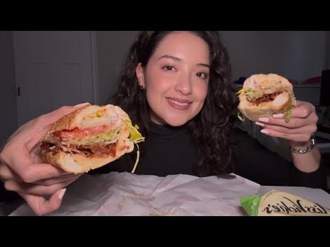 ASMR | Jersey Mikes “pregnancy sub??!” 🤰🏻🍼