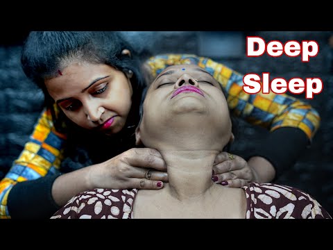 Relaxing ASMR Neck And Head Massage Therapy By Lady Barber Chaitali | ASMR Female Massage