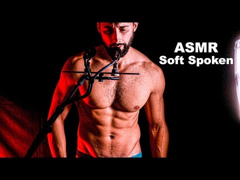 Midnight Shirtless Soft Spoken ASMR ✨ Intimate Ear to Ear Sounds