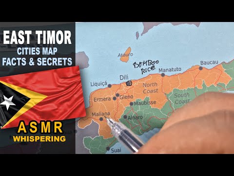 ASMR: Map of EAST TIMOR outline | Main Cities Key Facts and Highlights | ASMR maps and facts
