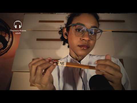 ASMR Limpeza de ouvido vintage 🕯️ Instrumentos antigos + Sons próximos + Relaxamento