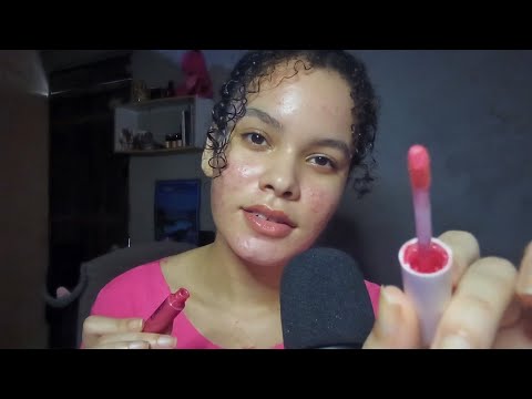 ASMR caseiro SONS DE BOCA MOLHADOS COM GLOSS🤤💦