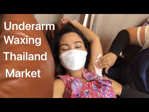 $5 Underarm Wax in Local Thai Market | ASMR waxing