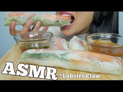 ASMR Lobster Claw Salad Roll (Chewy Eating Sounds) *NO TALKING | SAS-ASMR