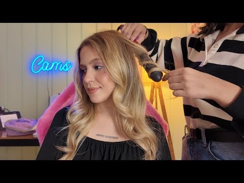 ASMR APLICADO - FAZENDO CACHOS NO CABELO