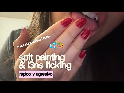 asmr | sp1t painting & l3ns l1ck1n