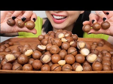 SATISFYING CRUNCHY MACADAMIA NUT (ASMR EATING SOUNDS) LIGHT WHISPERS | SAS-ASMR