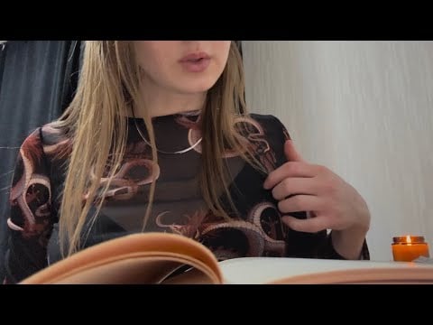 inaudible book reading, mouth sounds, kissing & a little bit of fabric scratching / lofi asmr 📖🤍
