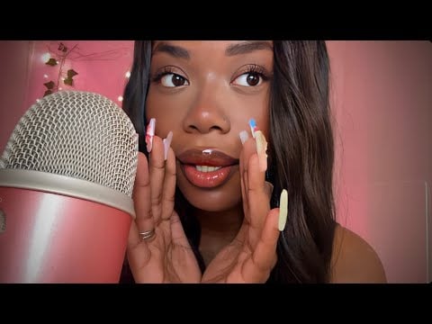 ASMR 1 HOUR of Intense Layered Mouth Sounds Triggers W/ XL Nails (LIFE CHANGING TINGLES) 