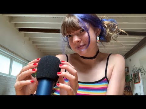 ASMR | Trigger Words, Mic Scratching, Whispering, & some collar bone tapping