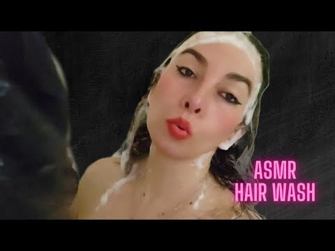 ASMR HAIR WASH - SHOWER ROUTINE - GLOVES