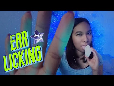 ASMR SLOW EAR LICKING W/ VISUAL TRIGGERS (Hand Movements & Face Brushing) 👅👂 [No Talking]