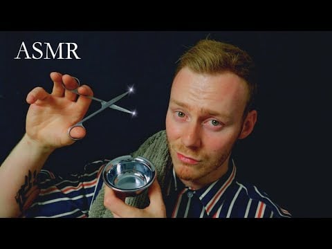 ASMR | Fresh Summer Haircut and Beard Care - Scissors only