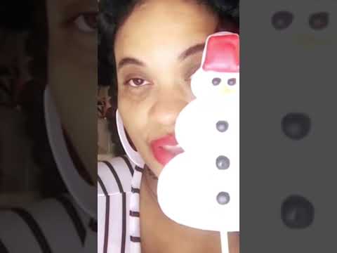 ASMR LICKING A SNOWMAN LOLLIPOP