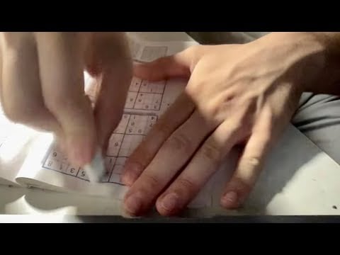 ASMR Solving difficult sudoku puzzle