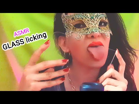 ASMR GLASS licking & glass kisses | ASMR for Ear Tingles: Captivating Glass Kisses and Licking