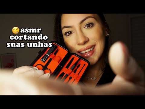 ASMR Roleplay cuidando das suas mãozinhas (sons, cortando suas unhas, lixando, creme)