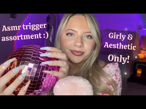 Asmr Girly & Aesthetic Triggers Only! 🌸💕 Sleepy & pretty trigger assortment :)