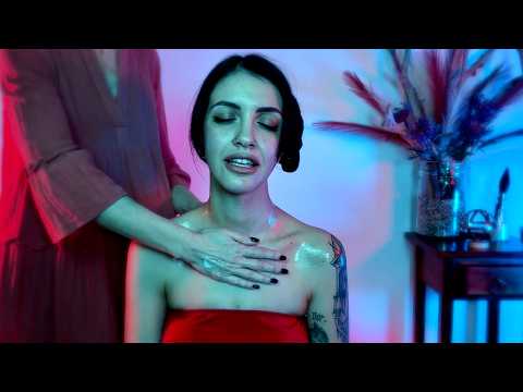 ASMR Persona Reale PULIZIA ENERGETICA | Brushing e MASSAGGIO Rilassante con Burro (musica 432 Hz)