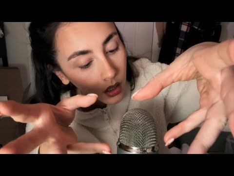 ASMR- Intense mouth sounds with close hand movements to knock you to sleep💤