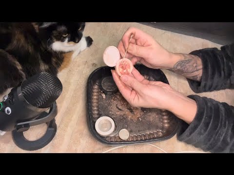 Destroying Old Cosmetics Make Up ASMR