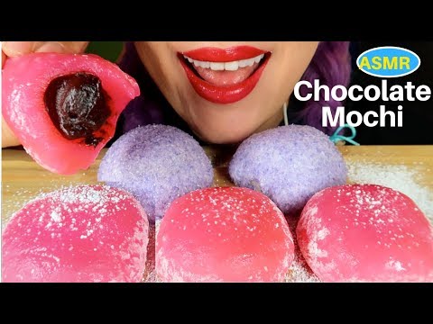 ASMR 초코모찌, 마쉬멜로우 초코케익 리얼사운드 먹방| CHOCOLATE FILLED MOCHI+ SNOBALL  EATING SOUND| CURIE. ASMR