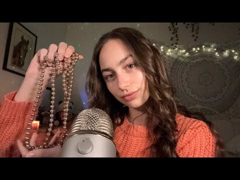 asmr light gum chewing + bead sounds!