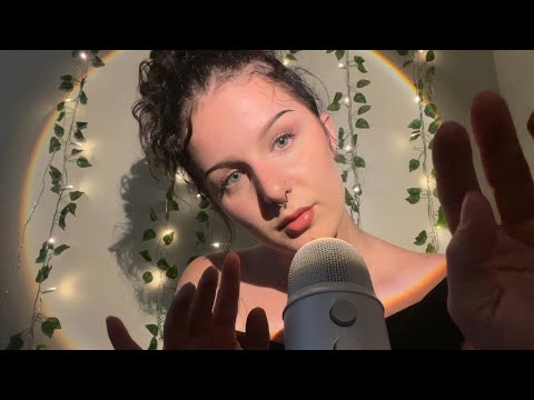 ASMR Inaudible Whispering (Mouth sounds/hand movements) ✨🌿🌈