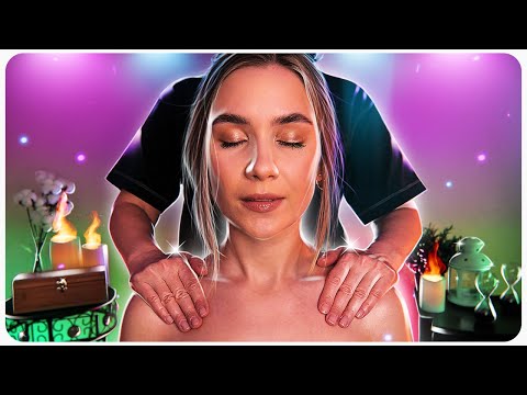 🤤Обалденный МАССАЖ СПИНЫ и ШЕИ🔥Звуки Кожи АСМР Back Neck Massage Tracing ASMR